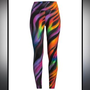 NO BOUNDARIES COLOURFUL ZEBRA PRINT LEGGINGS